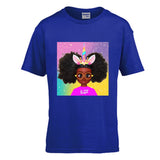 Kids Black Afro Girl Toya Unicorn ✨ T-Shirt