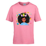 Kid's Black Girl Kina Unicorn T-shirt ✨