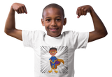 Kid's Black Boy Super Hero T-Shirt