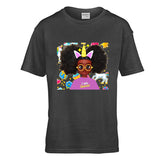 Kid's Black Girl Toya Unicorn T-shirt ✨