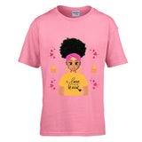 Black Girl Kids Malaika Natural Afro Hair Love T-Shirt