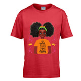 Black Girl Kids Toya Natural Afro Hair Love T-Shirt