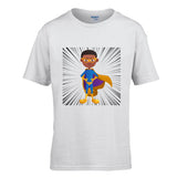 Kid's Black Boy Super Hero T-Shirt